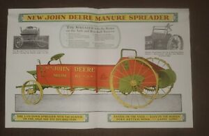 Vintage 1930 John Deere Manure Spreader Advertising Flyer Poster Sales Brochure