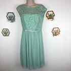 David’s Bridal Bridesmaid Dress womens 4 mint green lace New W/tags cap sleeves