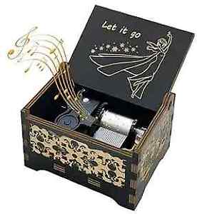Let It Go Music Box, 18 Note Mechanism Antique Carved Music Box Crafts Melody