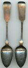 New ListingSet of 2 Geo A Hoyt Matching Teaspoons Coin Silver