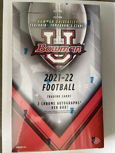 New Listing2021 Bowman University Football Hobby Box Sealed