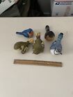 Lot Of 6 Garden Bird Sculpture Figurines Box18