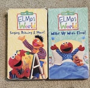2 Playtested Elmo’s World VHS Cassettes Wake Up With Elmo & Singing Drawing More