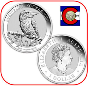2021 Australia Kookaburra 1 oz. Silver Coin - BU direct from Perth Mint roll
