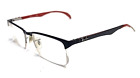 Ray Ban RB8411 2509 PARTS Black Red Carbon Fiber Eyeglasses 54-17 140 Crack Tips