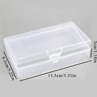 Rectangle Clear Plastic Small Box Hook Jewelry Earplugs Container Storage Case✔