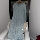 Soft Surroundings Blue Green Hoodie Hooded Dress Size Small Pockets