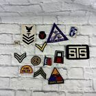 Vintage Military Patches - Lot of 14 World War II, Vietnam War Era And More