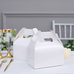 25 WHITE Tote Party Favor BOXES Party Treats Candy Gift Holders Events Supplies