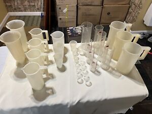 Big Lot Of Dark Room Chemical Mixing Measuring Containers