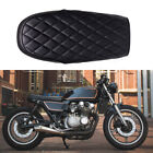 Leather Motorcycle Cafe Racer Seat Flat Saddle For Suzuki GS 650 750 850 500 (For: Triumph Bonneville Bobber)