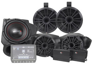 MB QUART Front+Tower Speakers+Radio+Sub+Amps For Select Polaris RZR Ride Command