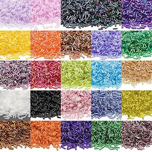 Lot of 500 Ming Tree Economical 1/4 inch Long 6mm Glass Bugle Tube Seed Beads