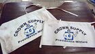 2 Vintage Canvas Carpenter's Nail Bags Aprons, CROWN SUPPLY Providence - Milford
