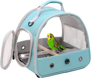 Small Bird Travel Cage Carrier, Portable Small Bird Parrot Parakeet Carrier with