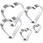 5 Pieces Heart Shape Cookie Cutter Set Cookie Cutter Stainless Steels