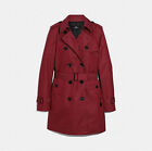Women’s Coach Trench Coat - Color Ruby Size Extra Small