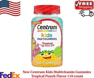 New Centrum Kids Multivitamin Gummies Tropical Punch Flavor 110 count