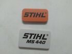 STIHL MS440, MS 440 CHAINSAW MODEL PLATE NAME TAG EMBLEM BADGE DECAL