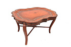 New ListingAntique English Leather Butlers Tray - Regency Style Coffee Table