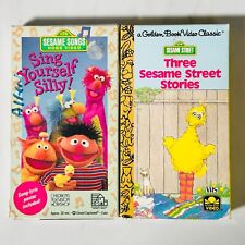 VHS Lot of 2 - Sesame Street - Sing Yourself Silly! -Three Sesame Street Stories