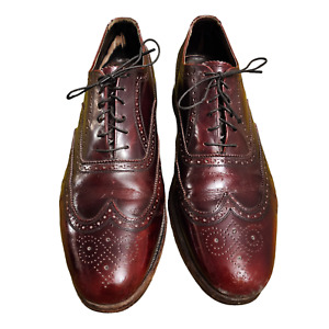 Vintage Florsheim Mens Dress Shoes Royal Imperial Size 13 Wingtips Burgundy