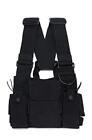 Radio Chest Harness Rig Holster Pack with Front Pouches and Zipper Bag for Un...