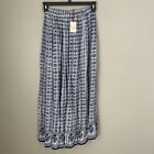 Nwt raga bohemian blue white floral maxi skirt womens size small