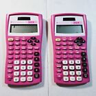 Lot Of 2 Texas Instruments TI-30X IIS Pink Solar Scientific Calculators Working