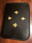 Vintage Complete Set (2) of Playing Cards With Leather Zippered Case BRAND NEW