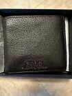 Brand New Polo Pebbled Leather Bifold Wallet - Black - All Original Packaging