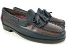 Casual Fridays Mens Brown Black Leather Tassel Loafer Kiltie Shoes Size 8.5 M