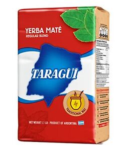 Taragüi Yerba Mate with Stems, 500 gr - 1.1 lbs (Red Pack)