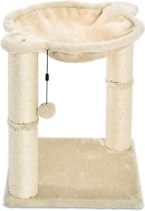 Basics Cat Tower with Hammock and Scratching Posts for Indoor Cats