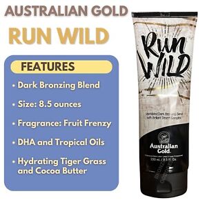 Australian Gold Run wild Bronzer Tanning Bed Lotion Indoor Outdoor Sun Tanning