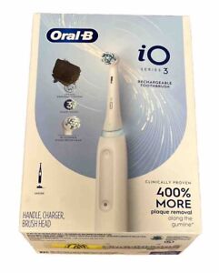 New ListingOral-B iO Series 3 Rechargeable Toothbrush w/ 3 Smart Modes Quite White Sealed