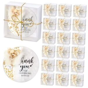 Pcs Thank You Wedding Favors for Guests Crystal Resin Fridge 24 Round Style