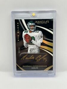 ✨ 2020 Randall Cunningham Eye Black Auto /10 #EB-RC Immaculate Collection