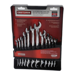 Craftsman 99901 12-Piece open end and box ratcheting wrench set metric