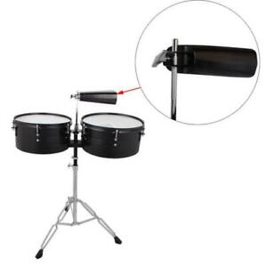 New Black Timbale Drum Set Percussion Instrument with Timbales Accessories
