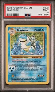 PSA 9 MINT Blastoise 003/034 CLB Classic Box Holo Pokémon Trading Card Game 2023