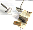 New Listing2 Vintage GEM SAFETY RAZORS With Double Life razor Blade And Instruction Sheet