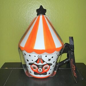CARNIVAL COTTAGE Halloween Dog Mug With Tent Topper By JOHANNA PARKER NWT