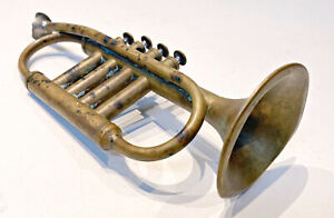 little brass instrument FOUR VALVE child's toy BEGINNER TRUMPET musical FRANCE
