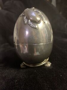 Silver 88 Russian Imperial Antique Egg 205 gr 4 inches P. Ovchinnikov