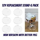 For Funko Pop Vinyl: 6 Pack Clear Acrylic Base Stand Replacements NEW VERSION