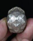New Listing2.9CMOld Chinese Miao Silver Feng Shui Tortoise Turtle Shell Bell Amulet Pendant