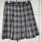 ULTRA PINK Women's Plaid Elastic Waist Zip Side Pleated Skirt Size M