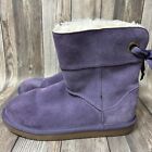 Koolaburra by UGG Winter Bow Purple Suede Boots 1108611 Women’s Size 5