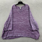 CATHERINES Sweater Womens 5X Top 3/4 Sleeve Purple